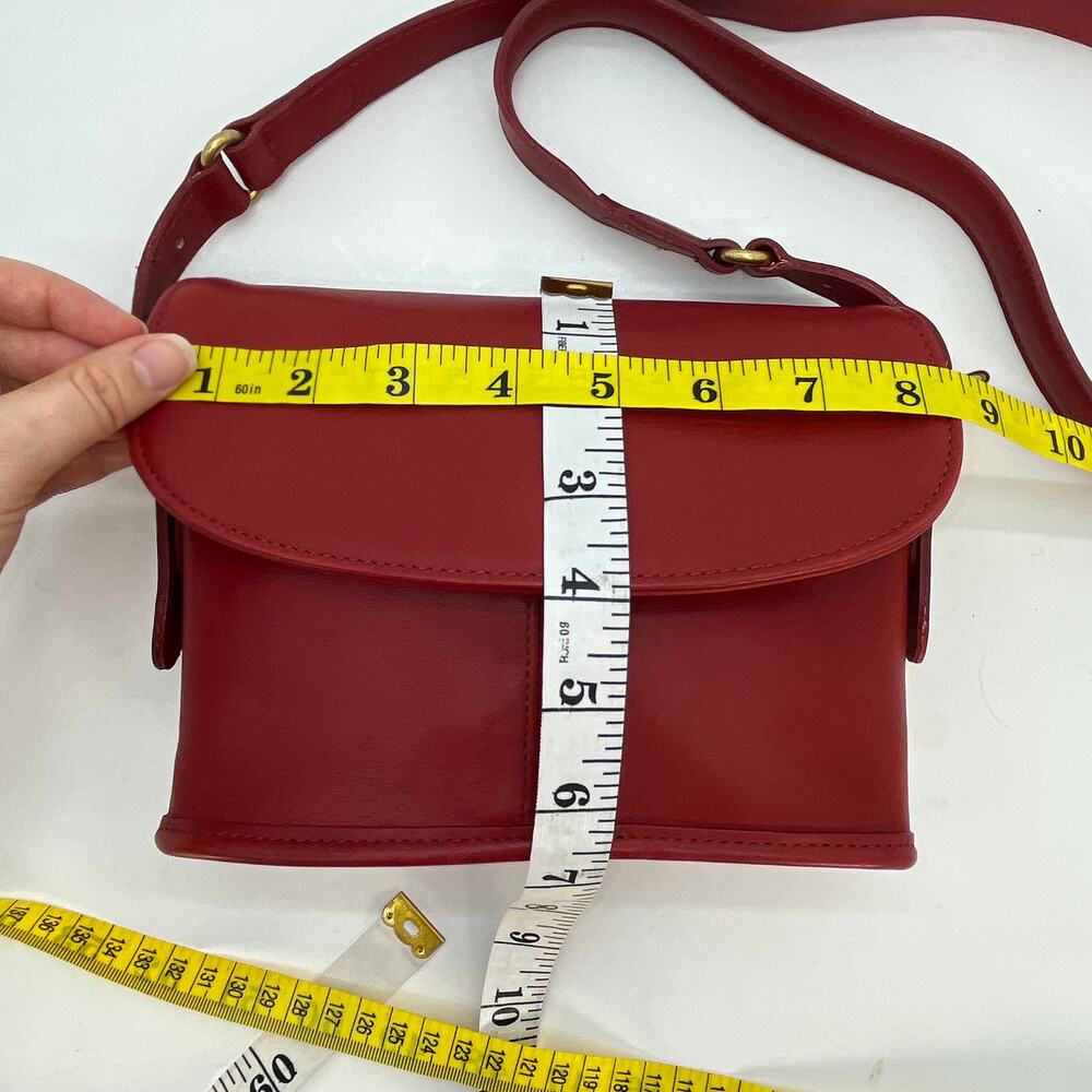 Vintage Coach Equestrian Small Flap Bag 9801 Red USA 1997 - Picture 8 of 10